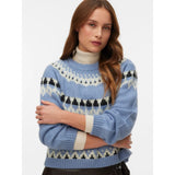Vero Moda Awtillie Knitted Pullover In Blue