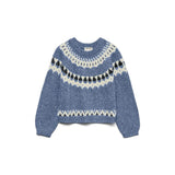 Vero Moda Awtillie Knitted Pullover In Blue