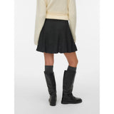 Vero Moda Awuthalia Mid Waist Short Skirt In Dark Grey