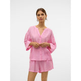 Vero Moda MVIRA 3/4 SHIRT WVN In Bonbon