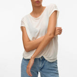 Vero Moda VMAVA T-Shirt In Snow White