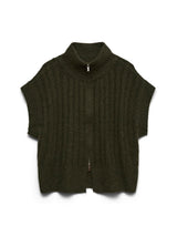 Vero Moda VMBANG Highneck Zipper Vest In Forest Night