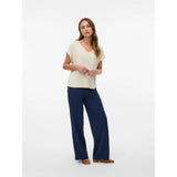 Vero Moda VMBECKY High Rise Trousers In Navy