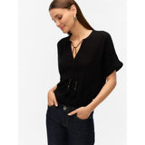 Vero Moda VMBENTE SS WIDE TOP WVN GA In Black