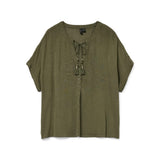 Vero Moda VMBENTE SS WIDE TOP WVN GA In Green