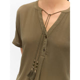 Vero Moda VMBENTE SS WIDE TOP WVN GA In Green