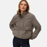 Vero Moda VMCHERYL Short Check Jacket In Brown