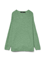 Vero Moda Vmcrewlefile Knitted Pullover In Green