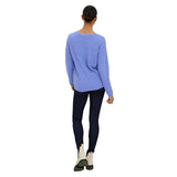 Vero Moda VMCREWLEFILE Pullover In Blue / Jacaranda