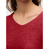 Vero Moda VMCREWLEFILE Pullover In Red