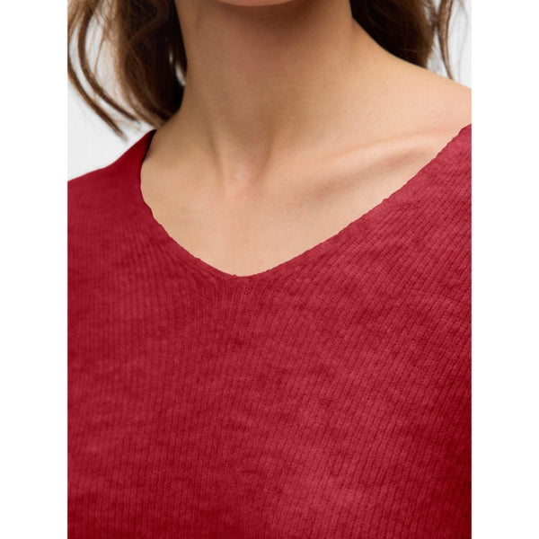 Vero Moda VMCREWLEFILE Pullover In Red
