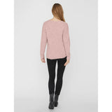 Vero Moda VMCREWLEFILE Pullover In Rose