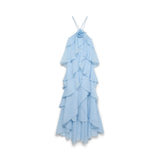 Vero Moda VMDELILAH Long Dress In Cashmere Blue