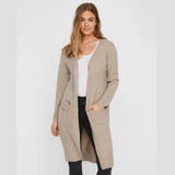 Vero Moda VMDOFFY Knit Cardigan In Brown / Sepia Tint