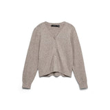 Vero Moda VMDOFFY Knit Cardigan In Taupe