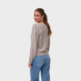 Vero Moda VMDOFFY Knit Cardigan In Taupe