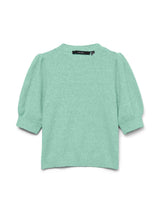 Vero Moda Vmdoffy Knitted Pullover In Birds Egg Green