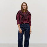 Vero Moda VMDOFFY Knitted pullover In Windsor Wine