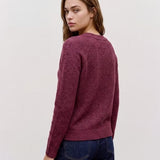 Vero Moda VMDOFFY Knitted pullover In Windsor Wine