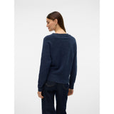 Vero Moda VMDOFFY O-neck Blouse In Navy