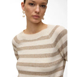 Vero Moda VMDOFFY Pullover In White Birch