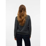 Vero Moda Vmdoffyshine Knitted Pullover In Asphalt Silver
