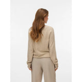 Vero Moda Vmdoffyshine Knitted Pullover In Silver Mink
