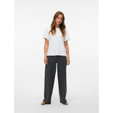 Vero Moda VMEVA High Rise Trousers In Dark Grey