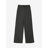 Vero Moda VMEVA High Rise Trousers In Dark Grey Melange