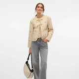 Vero Moda VMEVELYN Quilted Jacket In Oatmeal