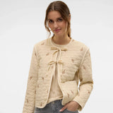 Vero Moda VMEVELYN Quilted Jacket In Oatmeal