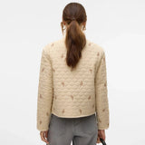 Vero Moda VMEVELYN Quilted Jacket In Oatmeal