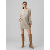 Vero Moda Vmfortuneallison High Waist Short Skirt In Silver Mink