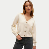 Vero Moda VMGOLD Knit Cardigan In Birch