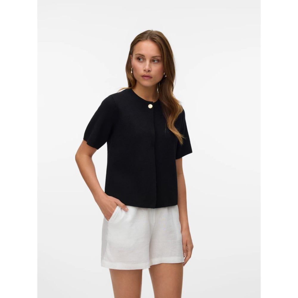 Vero Moda Pulls Pull - VMGOLD ROLL LS O-NECK PULLOVER GA femme noir