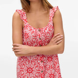 Vero Moda VMLINN Midi dress in Rose/Dubarry