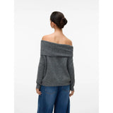 Vero Moda Vmlovely Knitted Pullover In Grey