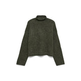 Vero Moda Vmmirla Highneck Pullover In Green Leaf
