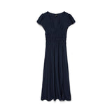 Vero Moda VMNELLIE V-neck Long Dress In Navy