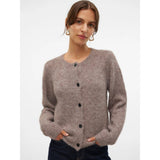 Vero Moda VMNOVAH Cardigan In Brown Lentil