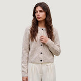 Vero Moda VMNOVAH Knit Cardigan In Beige