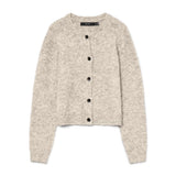 Vero Moda VMNOVAH Knit Cardigan In Beige