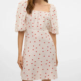 Vero Moda VMODETTE Short Dress In Snow White