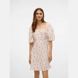 Vero Moda VMODETTE Short Dress In Snow White