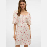 Vero Moda VMODETTE Short Dress In Snow White