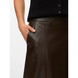 Vero Moda Vmolive Long Skirt In Chocolate