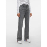 Vero Moda VMTESSA High Rise Wide Fit Jeans In Grey