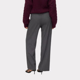 Vero Moda VMTEXAS Mid Waist Trousers In Grey (32" Length)