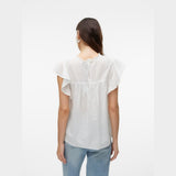 Vero Moda VMTRINE Lace Top In Snow White