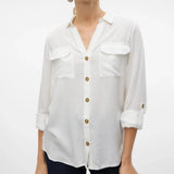 Vero Mods VMBUMPY Shirt In Snow White